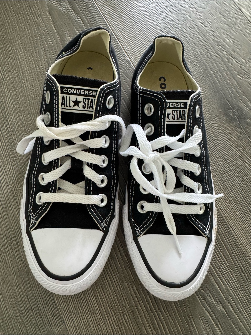 Converse Kids Black and White Low Top Sneakers